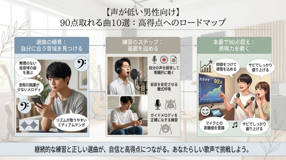 【声が低い男性向け】90点取れる曲10選