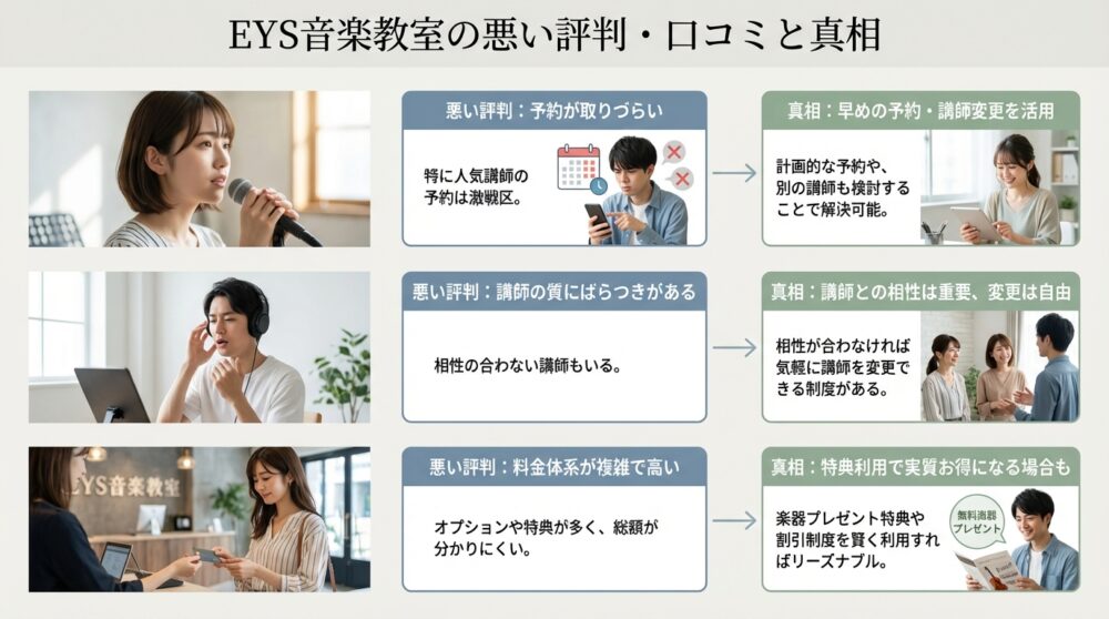 EYS音楽教室の悪い評判・口コミと真相