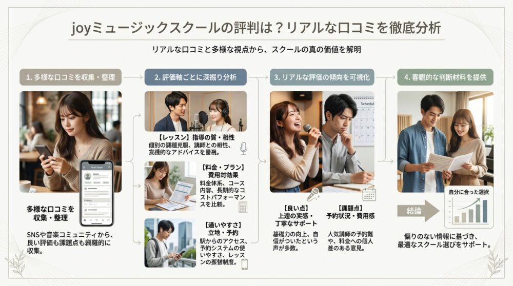 joyミュージックスクールの評判は?リアルな口コミを徹底分析