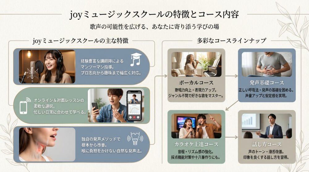 joyミュージックスクールの特徴とコース内容