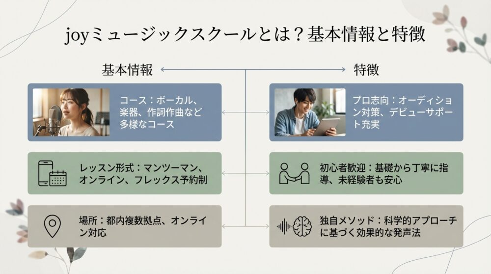 joyミュージックスクールとは?基本情報と特徴