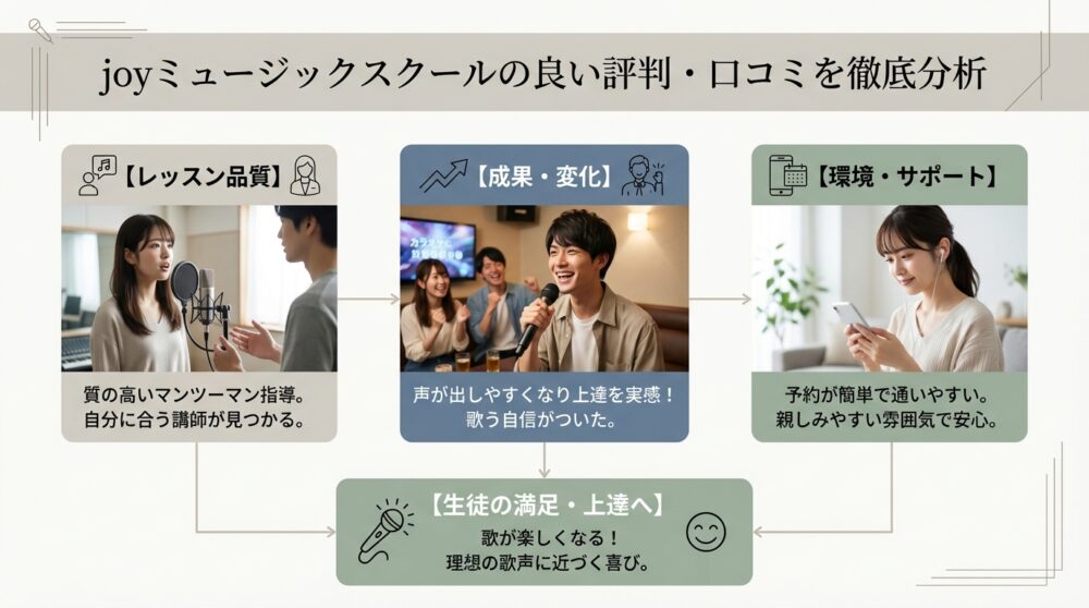 joyミュージックスクールの良い評判・口コミを徹底分析