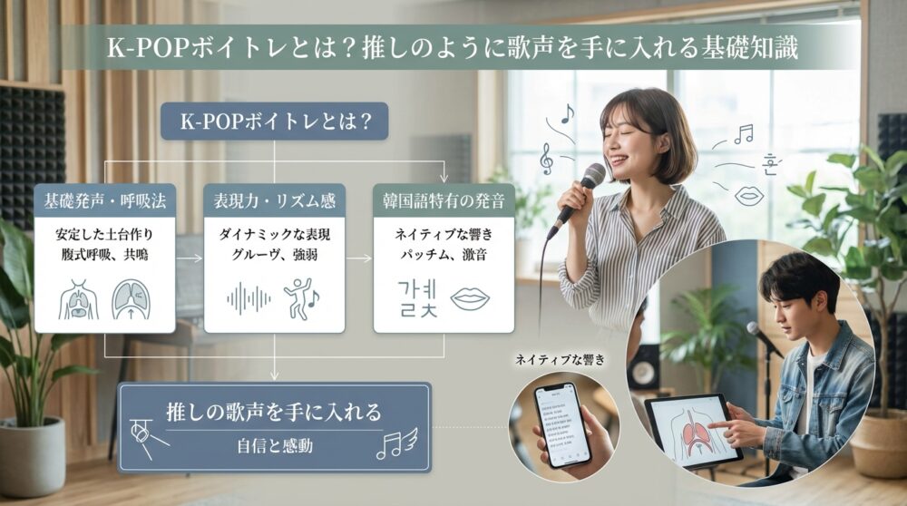 K-POPボイトレとは？推しのように歌声を手に入れる基礎知識