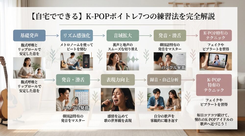 【自宅でできる】K-POPボイトレ7つの練習法を完全解説
