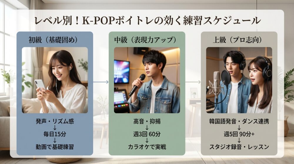 レベル別！K-POPボイトレの効く練習スケジュール