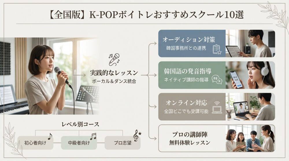 【全国版】K-POPボイトレおすすめスクール10選