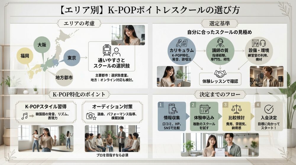 【エリア別】K-POPボイトレスクールの選び方