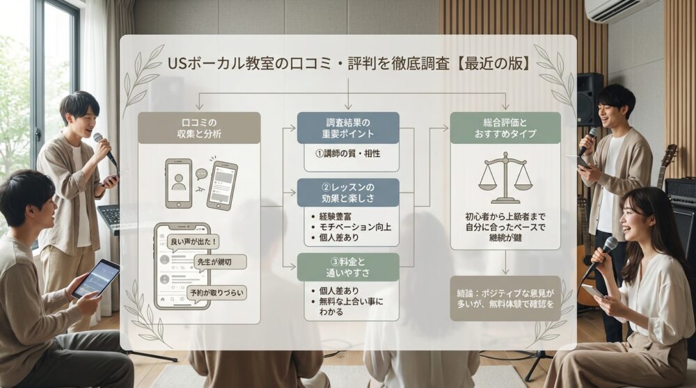 USボーカル教室の口コミ・評判を徹底調査【最近の版】
