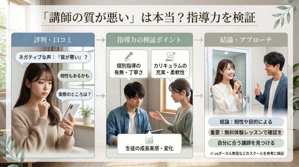 「講師の質が悪い」は本当？指導力を検証