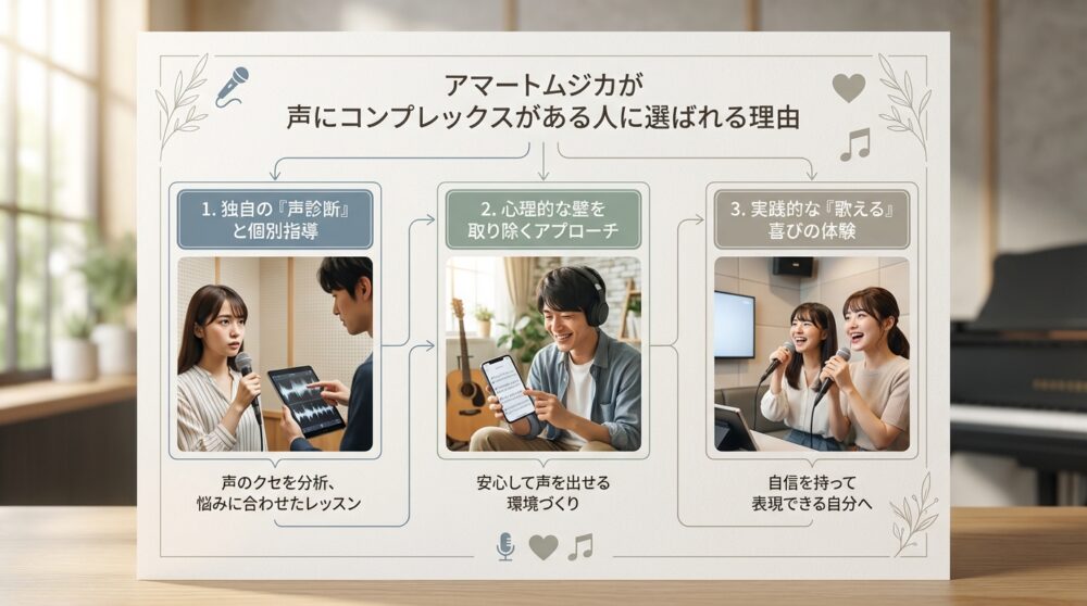 アマートムジカが声にコンプレックスがある人に選ばれる理由