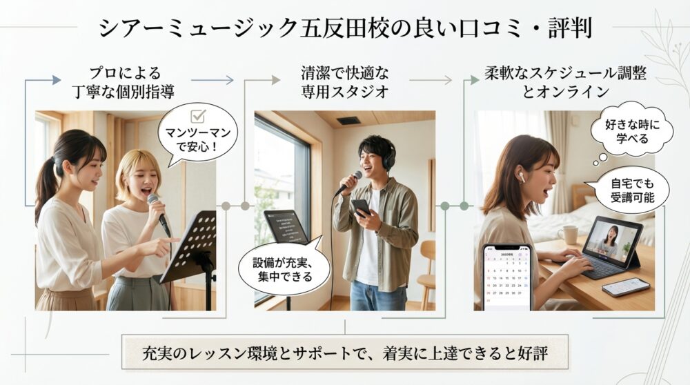 シアーミュージック五反田校の良い口コミ・評判