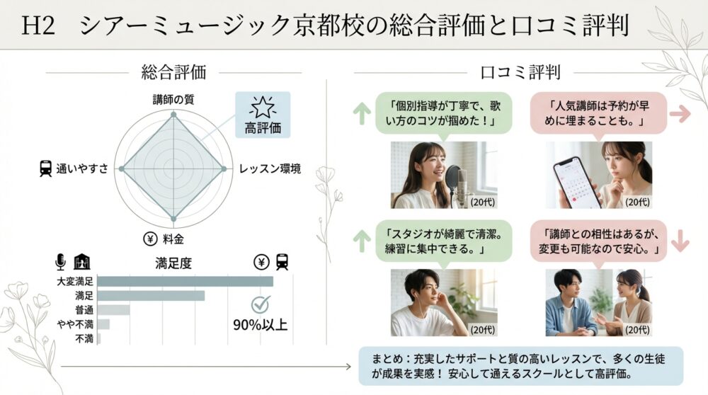 シアーミュージック京都校の総合評価と口コミ評判