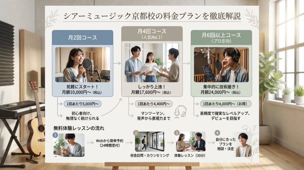 シアーミュージック京都校の料金プランを徹底解説