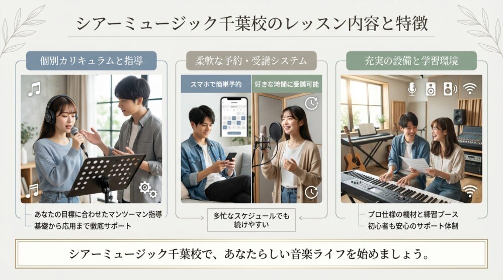 シアーミュージック千葉校のレッスン内容と特徴