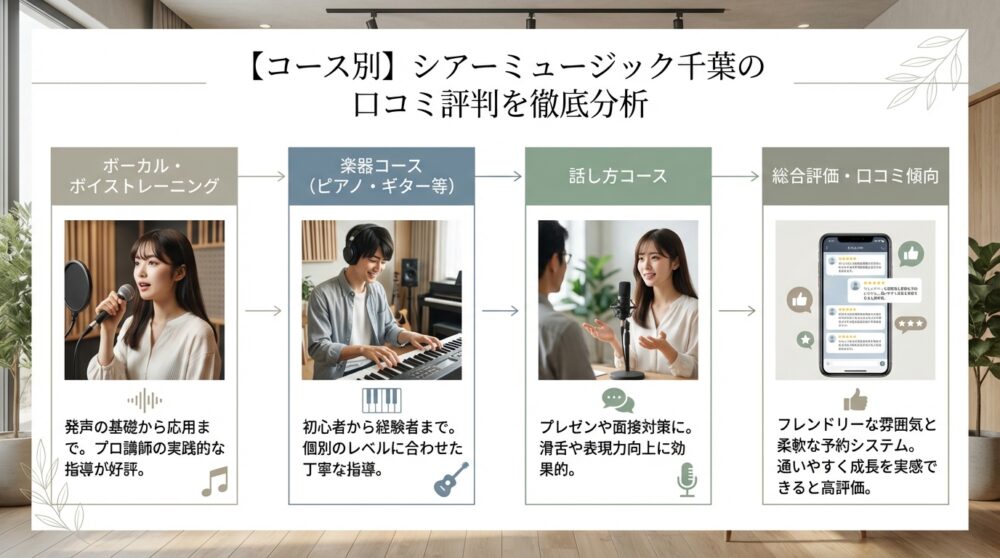 【コース別】シアーミュージック千葉の口コミ評判を徹底分析