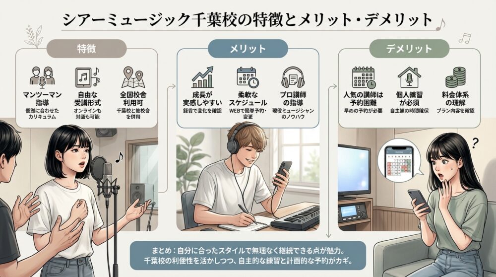 シアーミュージック千葉校の特徴とメリット・デメリット
