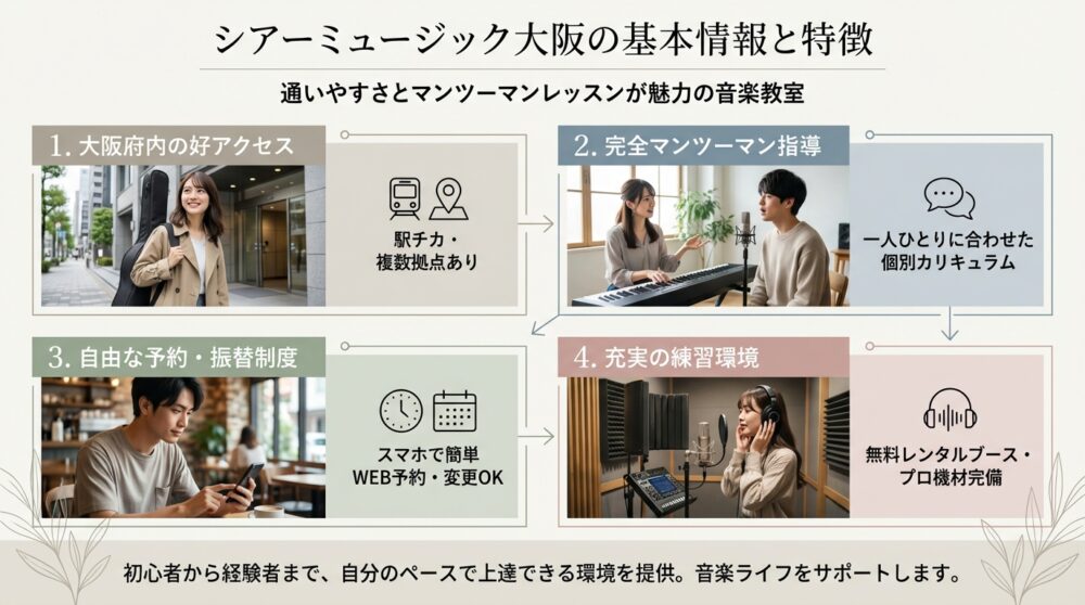 シアーミュージック大阪の基本情報と特徴