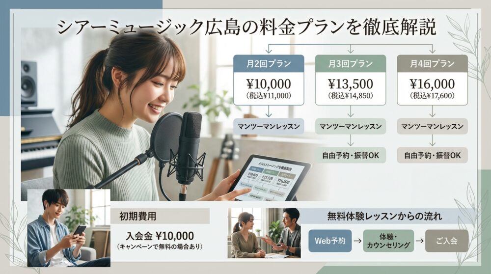 シアーミュージック広島の料金プランを徹底解説