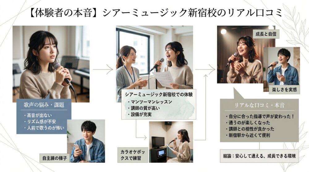 【体験者の本音】シアーミュージック新宿校のリアル口コミ