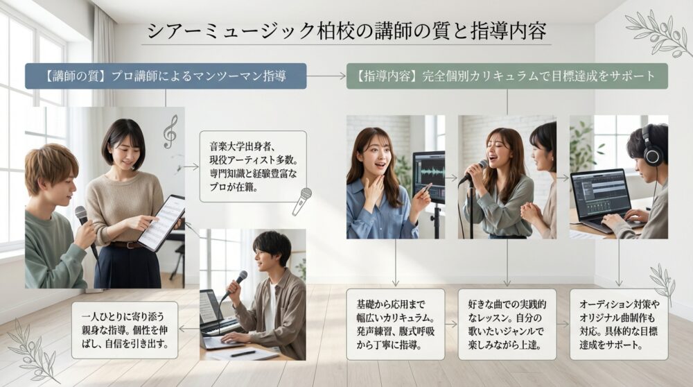 シアーミュージック柏校の講師の質と指導内容