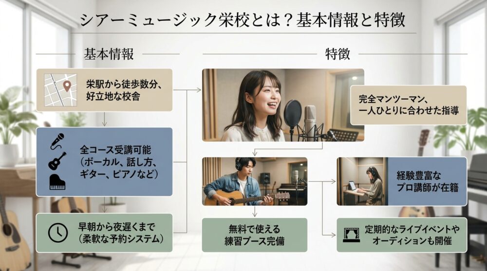 シアーミュージック栄校とは?基本情報と特徴