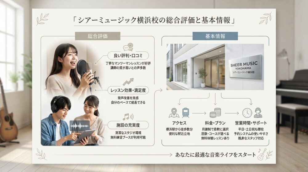 シアーミュージック横浜校の総合評価と基本情報