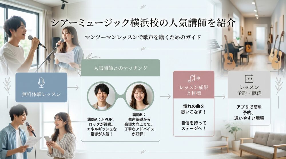 シアーミュージック横浜校の人気講師を紹介