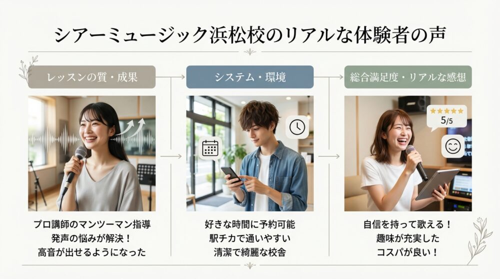 シアーミュージック浜松校のリアルな体験者の声