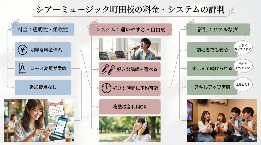 シアーミュージック町田校の料金・システムの評判