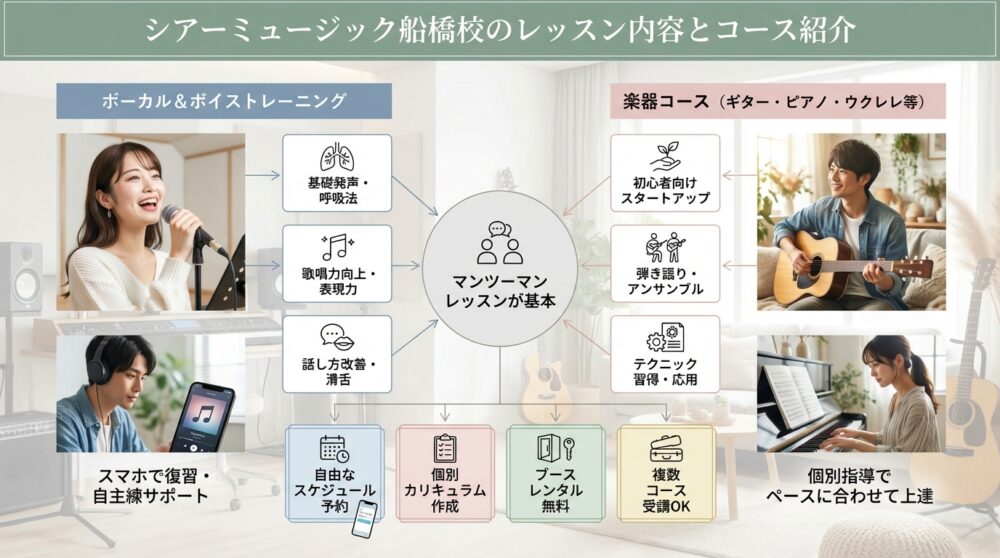 シアーミュージック船橋校のレッスン内容とコース紹介