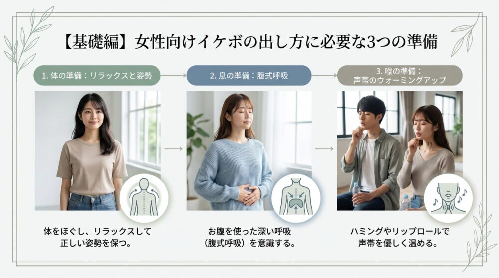 【基礎編】女性向けイケボの出し方に必要な3つの準備