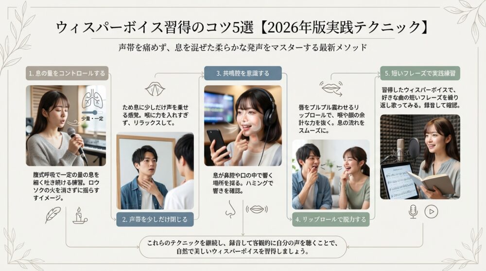 ウィスパーボイス習得のコツ5選【2026年版実践テクニック】