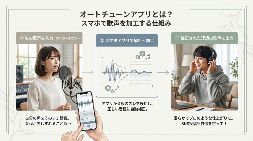 オートチューンアプリとは?スマホで歌声を加工する仕組み