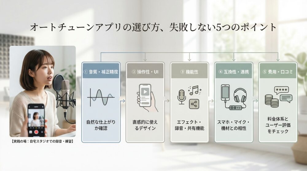 オートチューンアプリの選び方、失敗しない5つのポイント