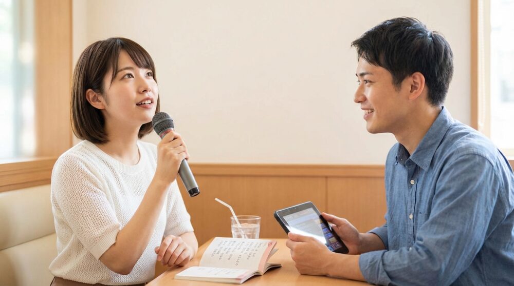 カラオケ しゃくり とは やり方の解説イメージ