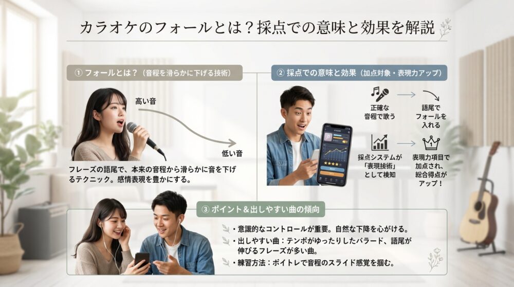 カラオケのフォールとは?採点での意味と効果を解説