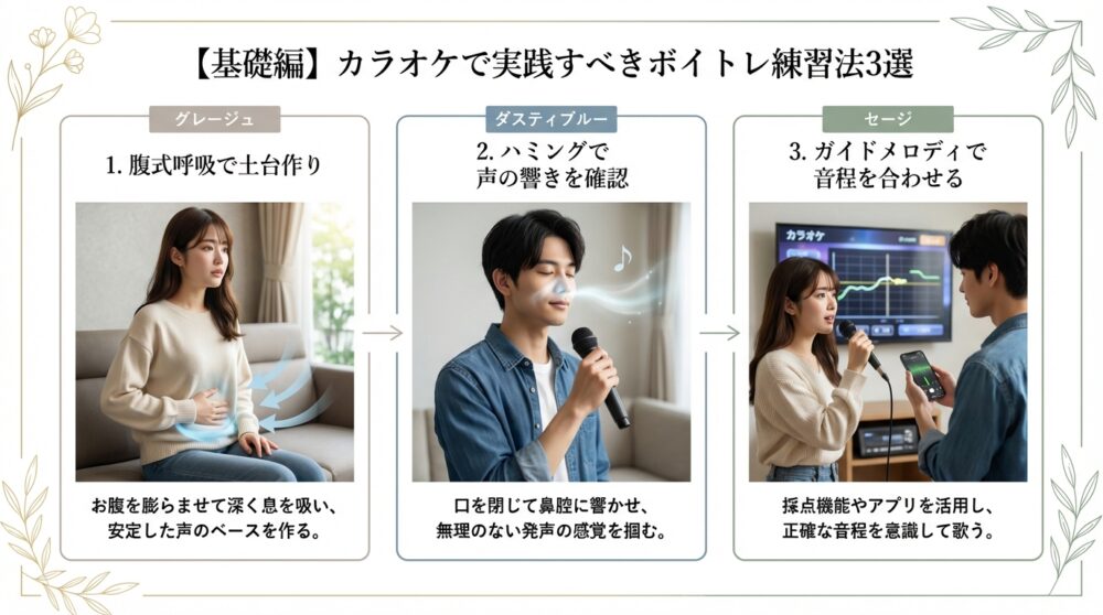 【基礎編】カラオケで実践すべきボイトレ練習法3選