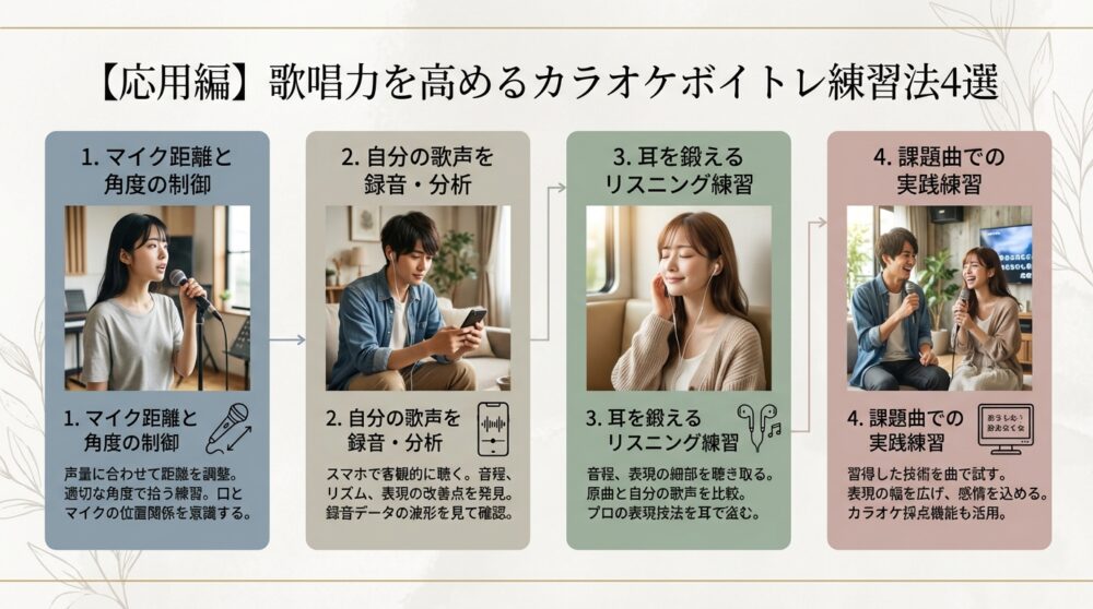 【応用編】歌唱力を高めるカラオケボイトレ練習法4選