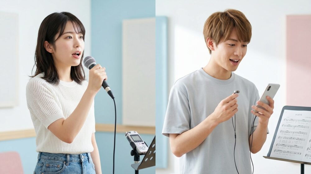 カラオケ ボイトレ 練習 やり方の解説イメージ