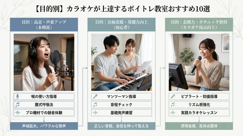 【目的別】カラオケが上達するボイトレ教室おすすめ10選
