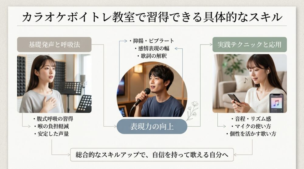 カラオケボイトレ教室で習得できる具体的なスキル