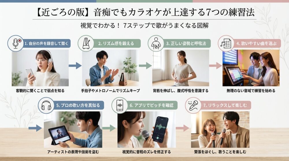 【近ごろの版】音痴でもカラオケが上達する7つの練習法