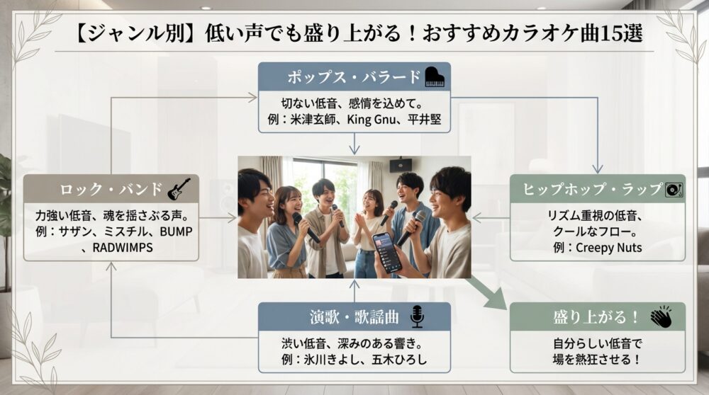 【ジャンル別】低い声でも盛り上がる！おすすめカラオケ曲15選