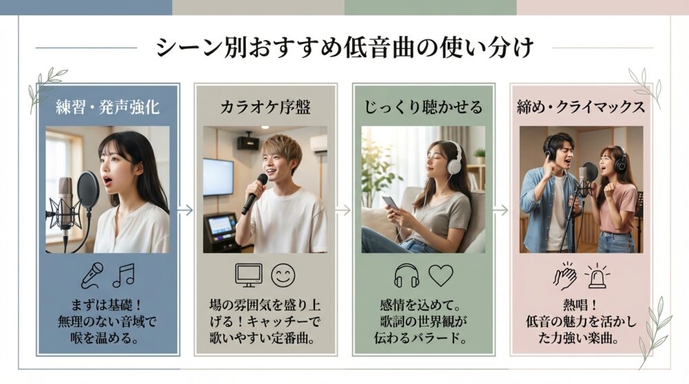 シーン別おすすめ低音曲の使い分け