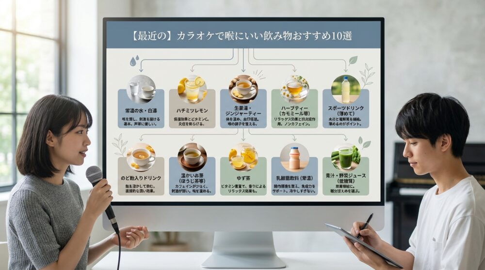 【最近の】カラオケで喉にいい飲み物おすすめ10選