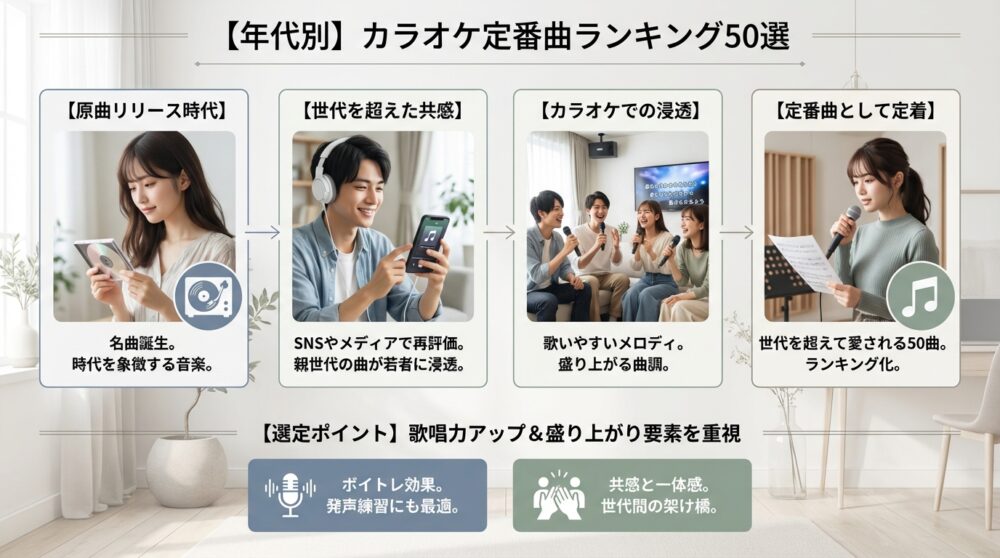 【年代別】カラオケ定番曲ランキング50選