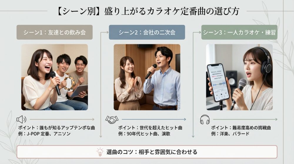 【シーン別】盛り上がるカラオケ定番曲の選び方