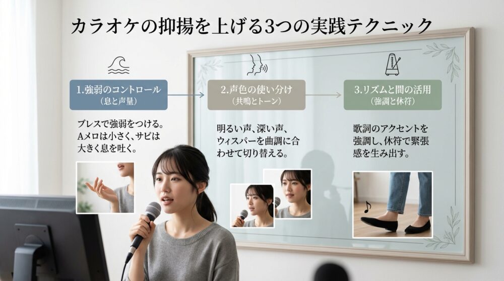 カラオケの抑揚を上げる3つの実践テクニック