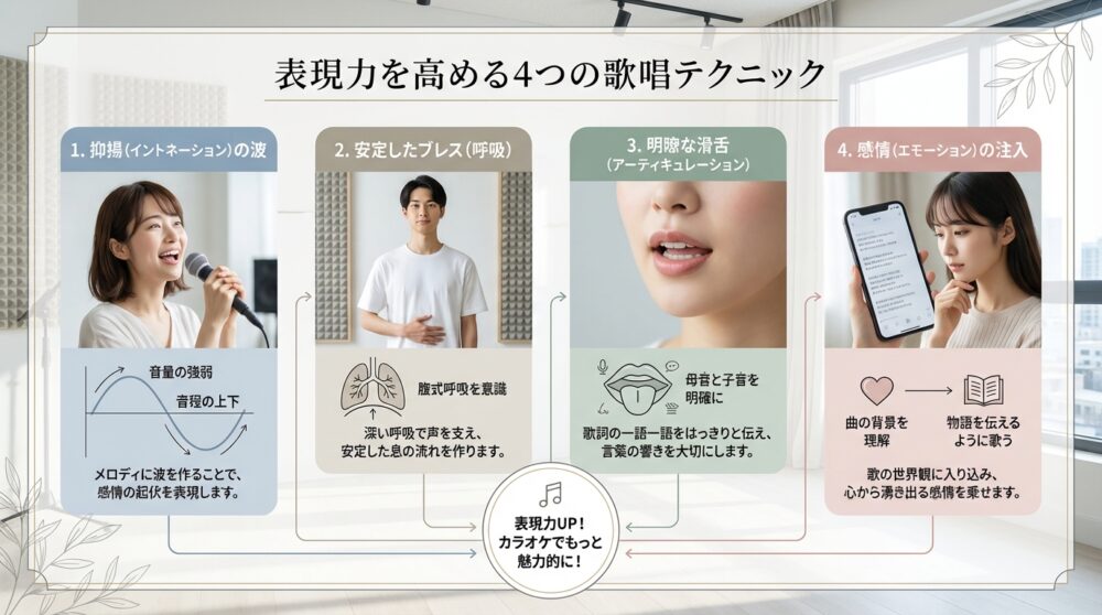 表現力を高める4つの歌唱テクニック