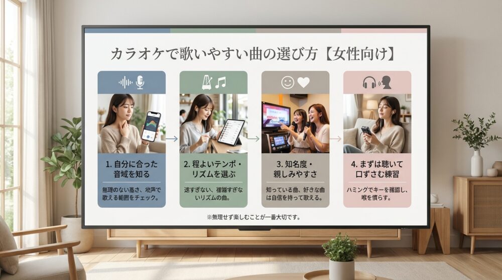 カラオケで歌いやすい曲の選び方【女性向け】